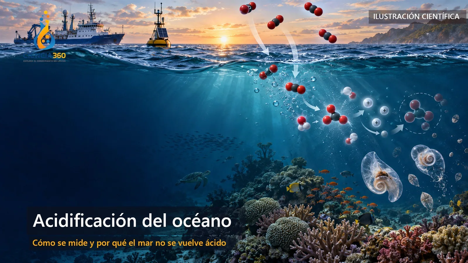 Acidificación del océano: cómo se mide y por qué el mar no se vuelve ácido